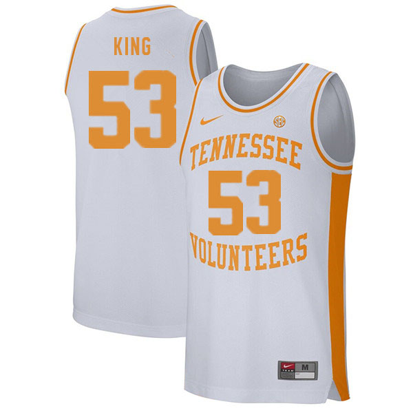 Men #53 Bernard King Tennessee Volunteers College Basketball Jerseys Sale-White